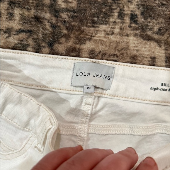 Lola Jeans High-Rise Flare Jeans in White size 28 - Picture 6 of 8